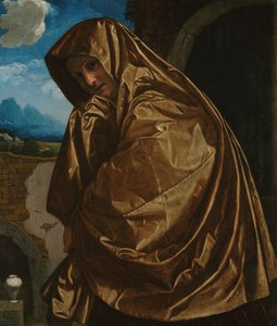 Heilige Maria Magdalena bij het Graf door Giovanni Girolamo Savoldo