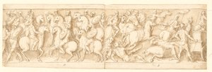 32 kopieën naar de Marcus Aurelius-zuil, Piazza Colonna in Rome door Giovanni Guerra