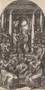 Huwelijk van de Maagd, ca. 1525-26 door Giovanni Jacopo Caraglio
