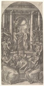 Het huwelijk van de Maagd door Giovanni Jacopo Caraglio