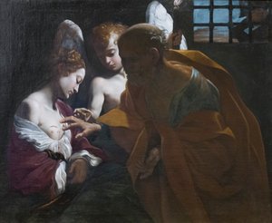 Sint Petrus geneest Sint Agatha in de gevangenis
