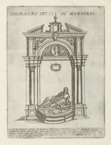 Fontein met het beeld van Marforio door Giovanni Maggi