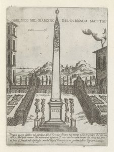 Obelisk in de tuin van Ciriaco Mattei door Giovanni Maggi