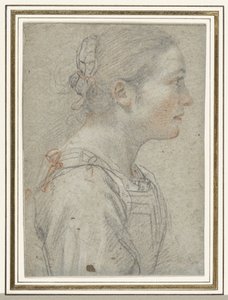 Portret van een onbekende jonge vrouw door Giovanni Mannozzi