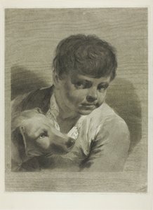 Een jongen met een hond door Giovanni Marco Pitteri