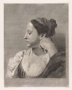 Portret van jonge vrouw door Giovanni Marco Pitteri