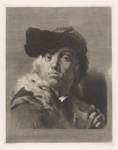 Portret van kunstenaar Giovanni Battista Piazzetta door Giovanni Marco Pitteri