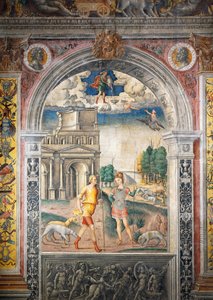 Fresco door Giovanni Maria Falconetto (1468-1535), Zaal van de Dierenriem, Palazzo D