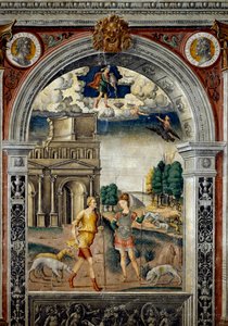 Teken van de dierenriem: “Waterman” Boven medaillons met portretten van keizers Septimius Severus en Pescennius Niger, zijn rivaal. Hieronder, legende geassocieerd met de geboorte van het sterrenbeeld dat overeenkomt met het teken: de godin Diana met een j