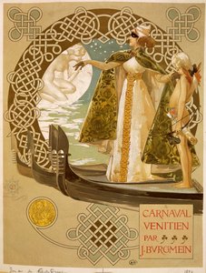 Venetiaans carnaval, poster door Giovanni Mataloni door Giovanni Maria Mataloni