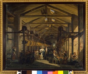 Zijde spinnen door Giovanni Migliara