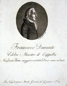 Francesco Durante (1686-1756) door Giovanni Morghen