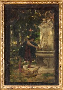 Bij de fontein door Giovanni Muzzioli