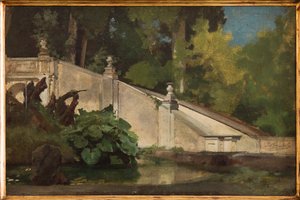 Trap met vijver door Giovanni Muzzioli