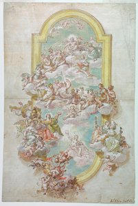 Tekening, Plafond met Jupiter, Jun, 1718-30