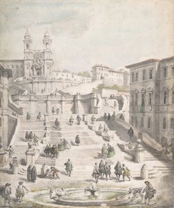 Scalinata della Trinità dei Monti door Giovanni Paolo Panini