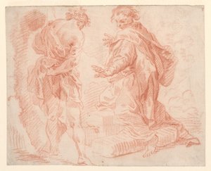 Staande en knielende figuren