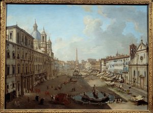 Piazza Navona in Rome door Giovanni Paolo Pannini