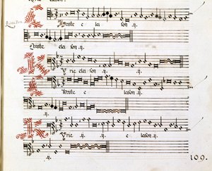 Kyrie manuscript van de 