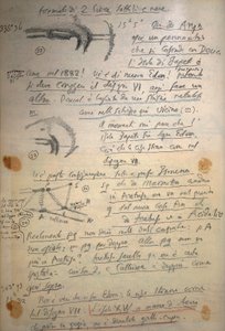 Manuscript van Giovanni Schiaparelli met aantekeningen over Marsstudies tussen 1888 en 1891 door Giovanni Schiaparelli