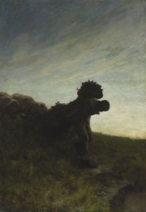 De laatste taak van de dag, 1884 door Giovanni Segantini