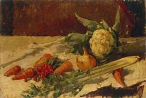 Stilleven met Wortelen door Giovanni Segantini