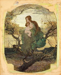 De engel van het leven door Giovanni Segantini