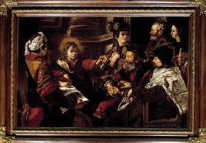 Christus en de dokters door Giovanni Serodine