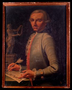 Portret van de Oostenrijkse componist en harpist Christian Joseph Lidarti (1730-1793) door Giovanni Stella