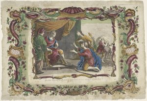 De broers van Jozef knielen voor hem in Egypte (series title: Het leven van Jozef)