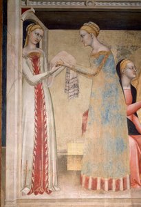 Het leven van de Maagd: de geboorte van Maria (detail)