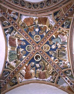 De Dokters in de Tempel, de Evangelisten en Acht Profeten, van het kapelgewelf