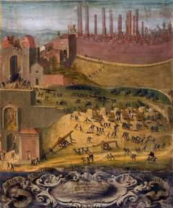 De overwinning van Porta Camollia in Siena van 1526 door Giovanni di Lorenzo Cini