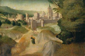 Scènes uit een legende, waarschijnlijk ca. 1515-1520 door Giovanni di Lorenzo Larciani