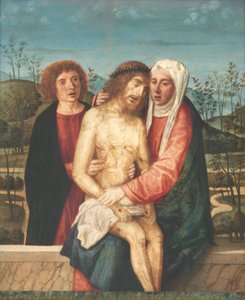 Pietà met de Maagd en Sint Johannes door Giovanni di Niccolo Mansueti