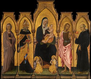Madonna en Kind met Heiligen, 1454