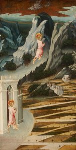 Sint Johannes de Doper betreedt de Wildernis door Giovanni di Paolo