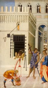 De onthoofding van Johannes de Doper door Giovanni di Paolo