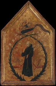 De verheffing van Sint Nicolaas van Tolentino door Giovanni di Paolo