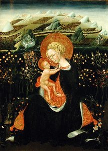 Madonna van Nederigheid, ca. 1450-60 door Giovanni di Paolo di Grazia