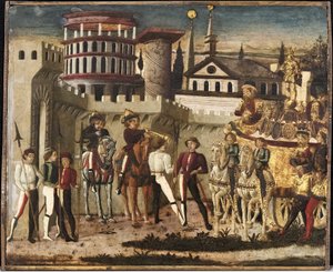 Scène van een Oude Triomf door Giovanni di Ser Giovanni Scheggia