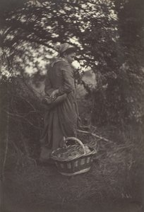 Vrouw Staand met Mand op de Grond, 1870