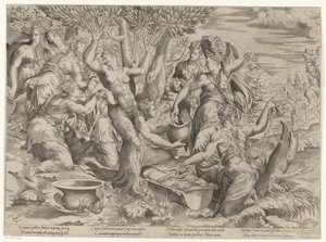 Geboorte van Adonis door Girolamo Fagiuoli (attributed to)
