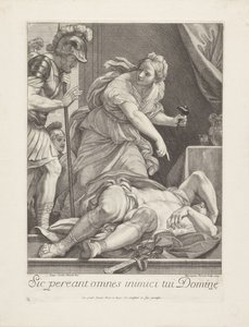 Jaël toont Barak de gedoodde Sisera