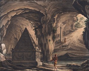 Toneelontwerp voor de opera Roméo et Juliette van Ch. Gounod door Girolamo Magnani