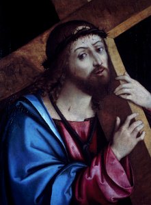 Christus draagt het kruis, door Girolamo Marchesi bekend als Cotignola (ca. 1471-1540)
