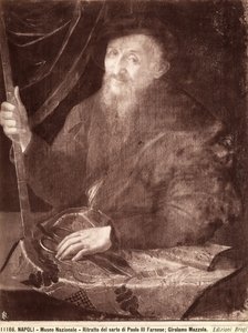 Portret van een kleermaker, 1520-69 door Girolamo Mazzola Bedoli