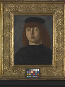 Portret van een man door Girolamo Mocetto