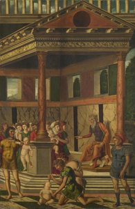 De Slachting van de Onschuldigen met Herodes, ca. 1510-1520 door Girolamo Mocetto