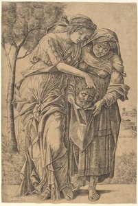 Judith met het Hoofd van Holofernes door Girolamo Mocetto after Andrea Mantegna